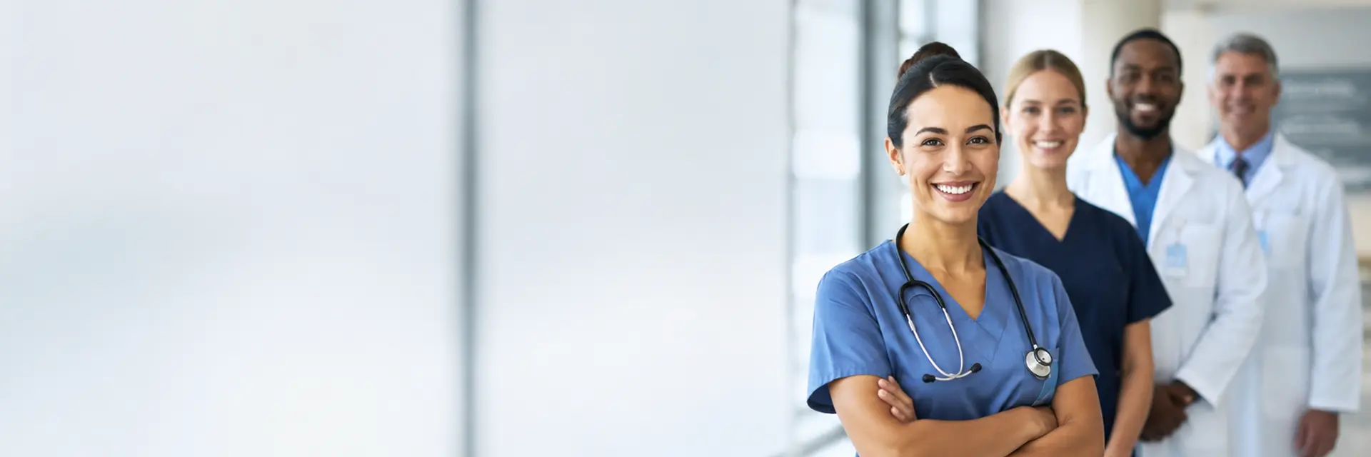 Allied health professionals in a hospital